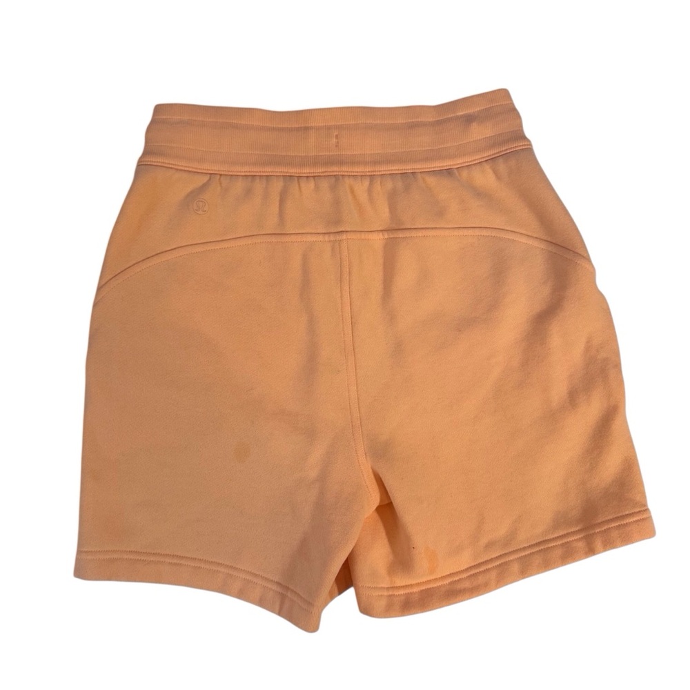 Lululemon Size 4 Orange Scuba High Rise Shorts Lounge Athletic Athleisure Casual - Picture 6 of 8